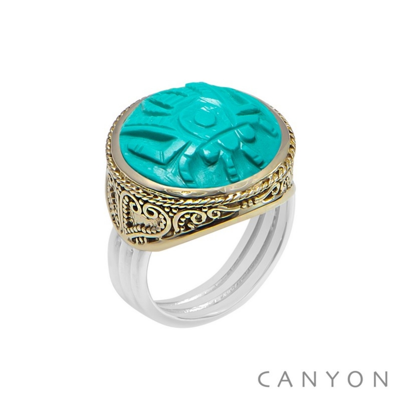 Bague Abeille turquoise