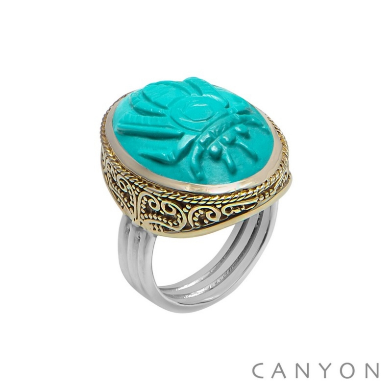 Bague Abeille turquoise