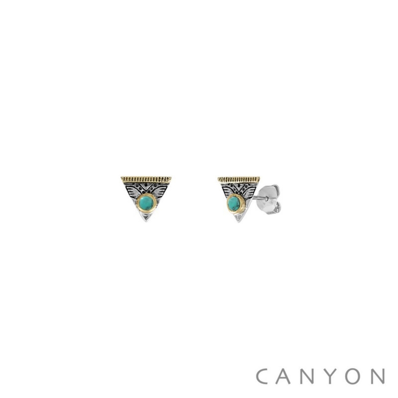 Boucles d'oreille Triangle turquoise