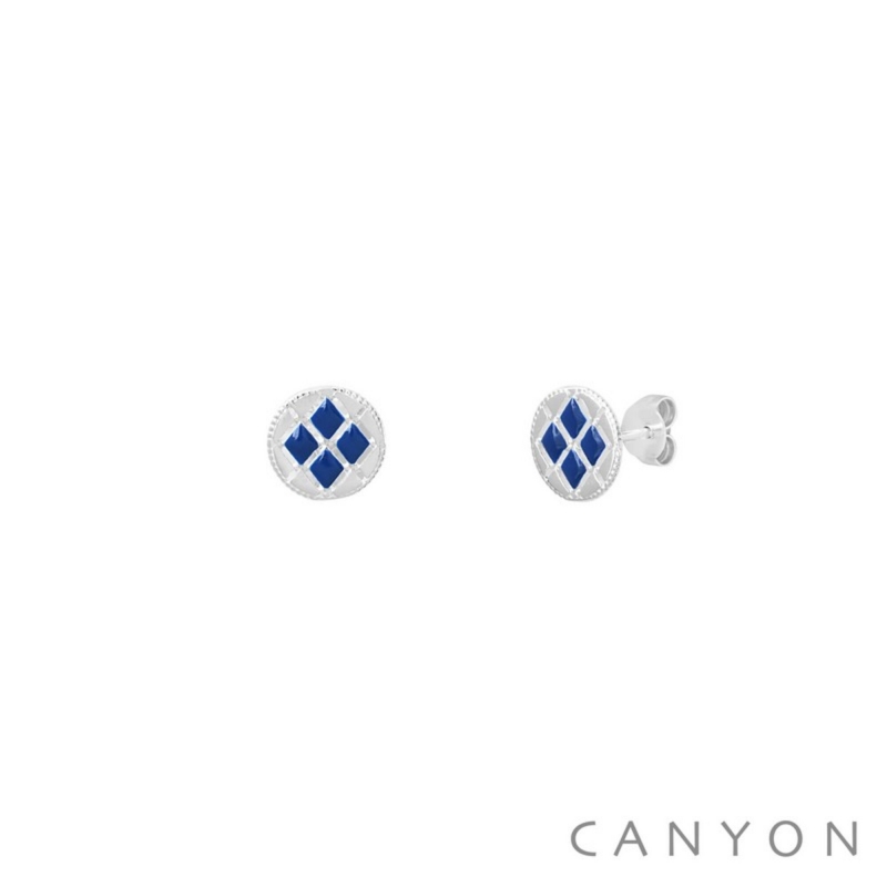 Boucles d'oreille Dark Blue Glasgow