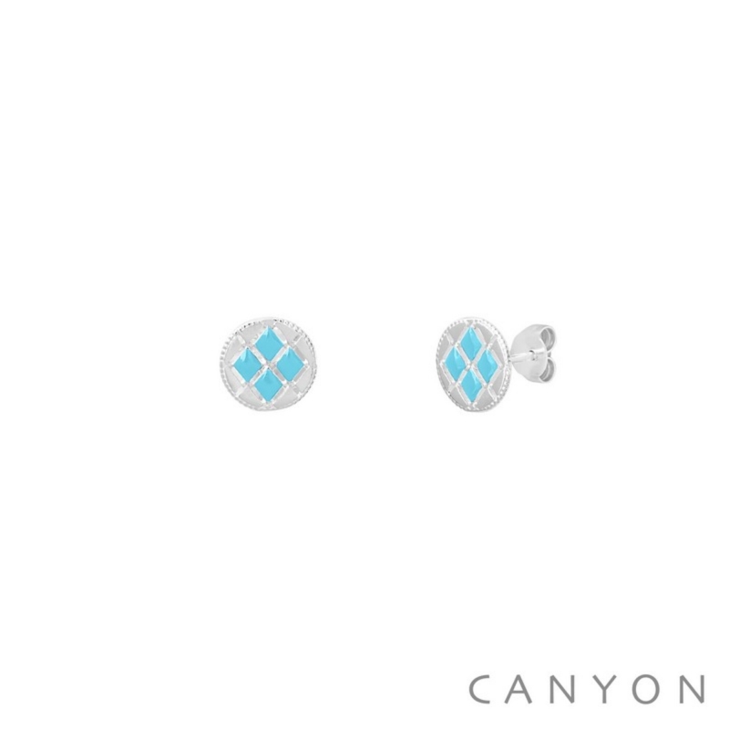 Boucles d'oreille Light Blue Glasgow