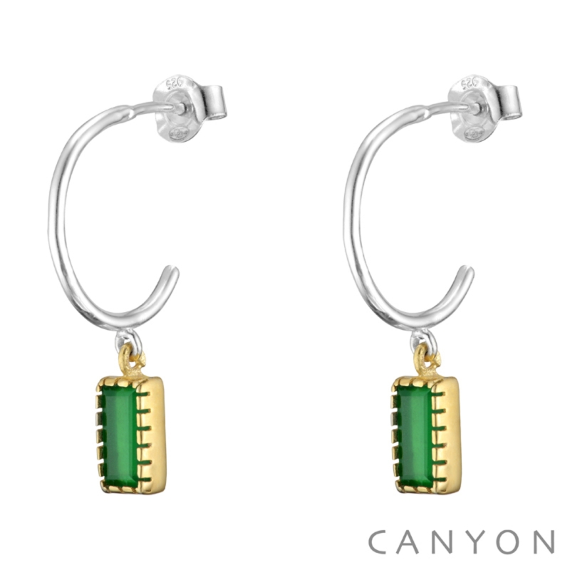 Boucles d'oreille Romeo vert