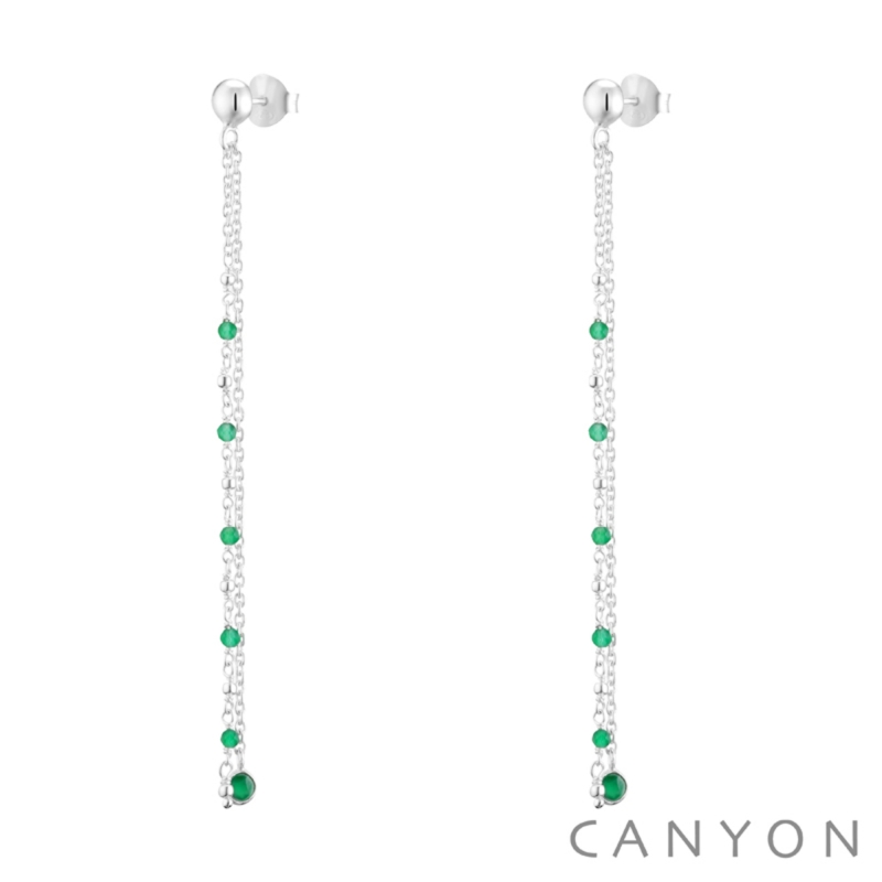 Boucles d'oreille Alvin vert