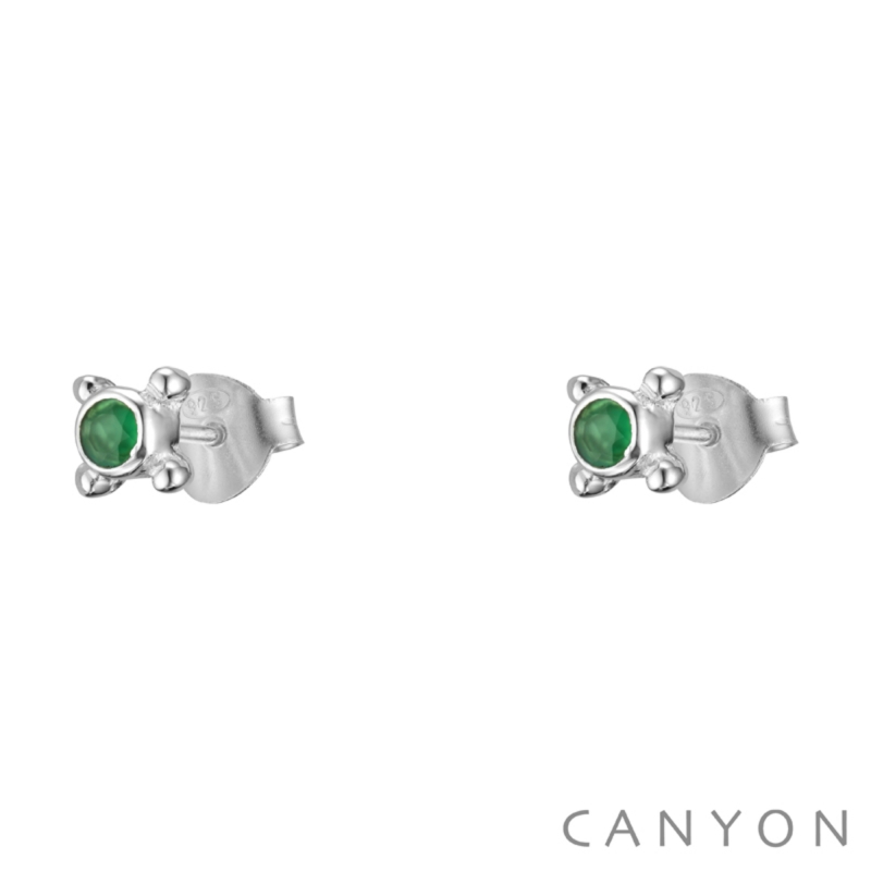 Boucles d'oreille Beryn vert