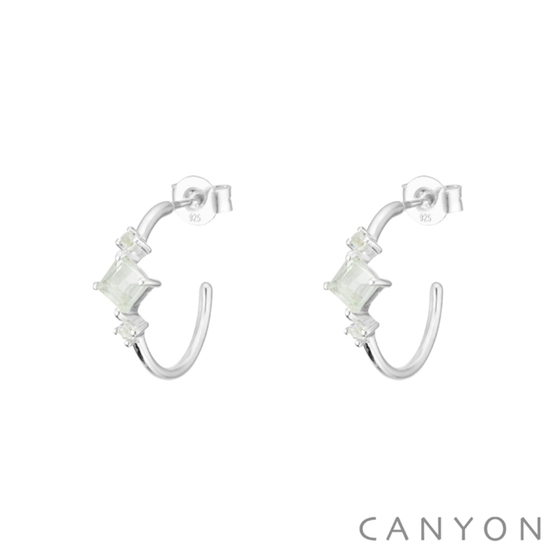 Boucles d'oreille Losange blanc