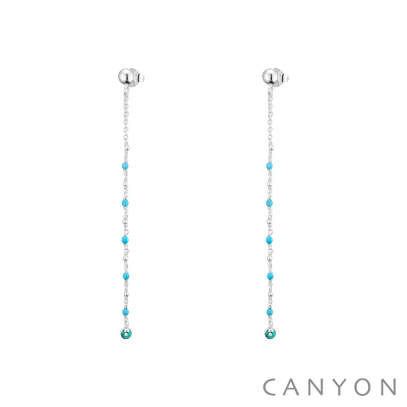 Boucles d'oreille Alvin turquoise