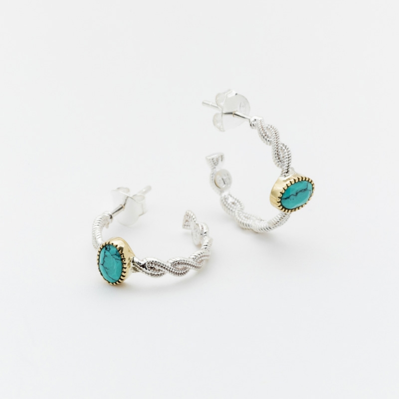 Boucles d'oreille Judsin turquoise