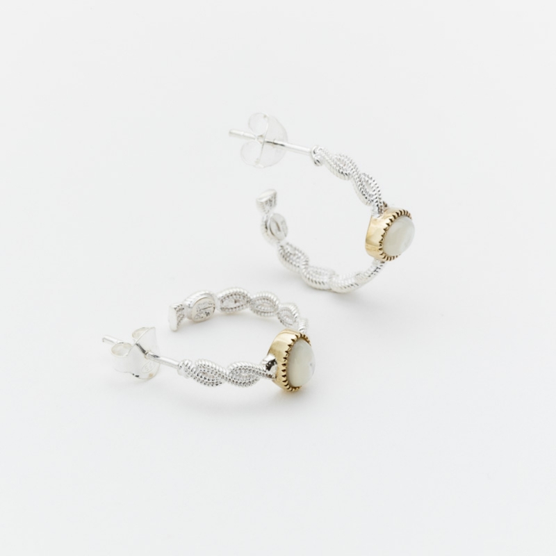 Boucles d'oreille Judsin blanc