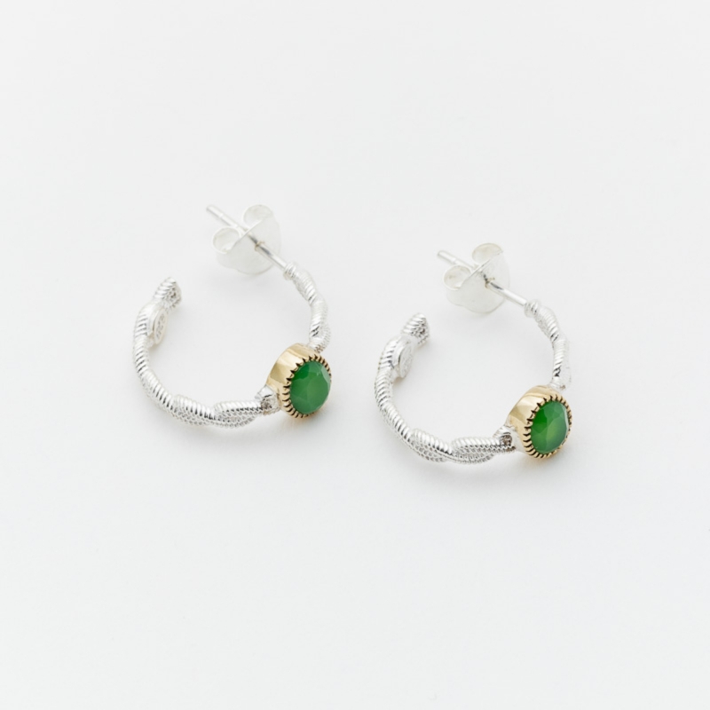 Boucles d'oreille Judsin vert