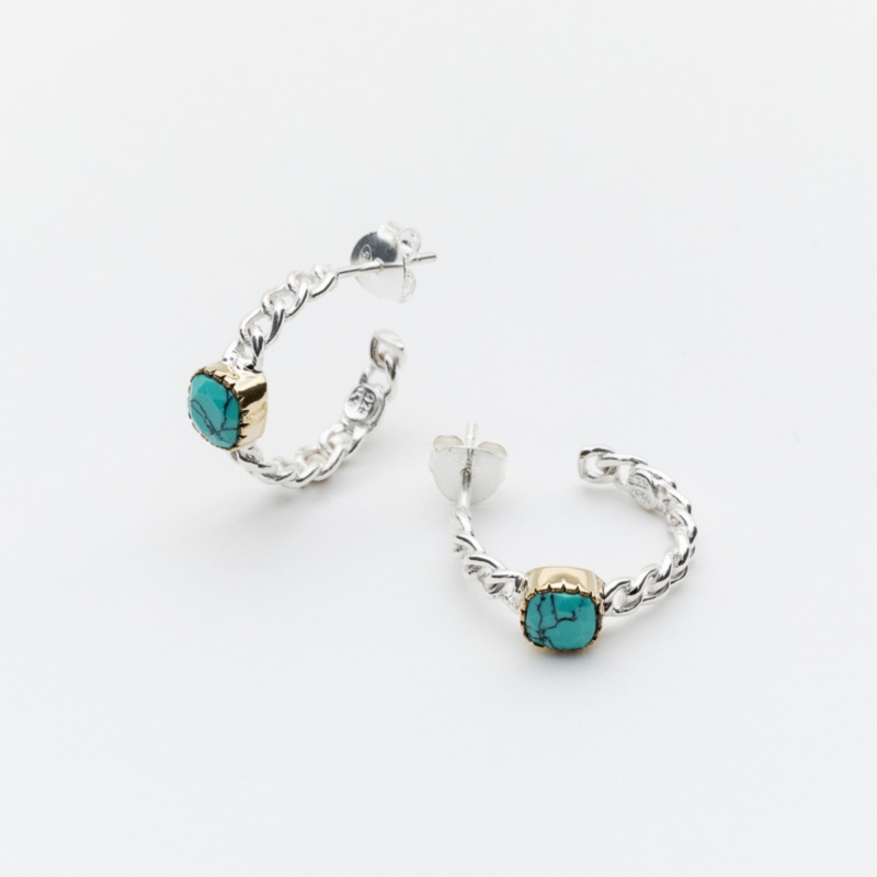 Boucles d'oreille Judsin turquoise