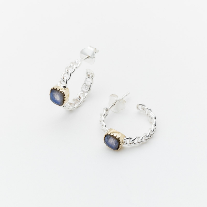 Boucles d'oreille Judsin bleu