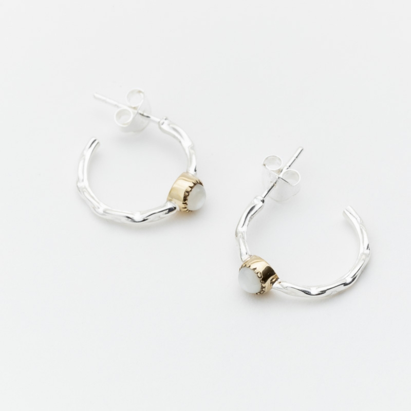 Boucles d'oreille Judsin blanc