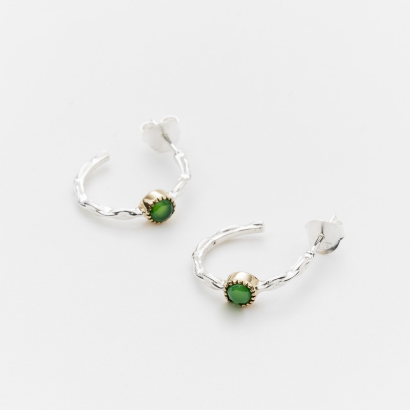 Boucles d'oreille Judsin vert