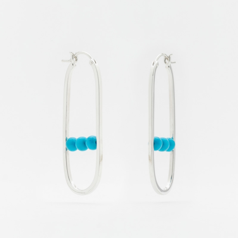 Boucles d'oreille Louane turquoise