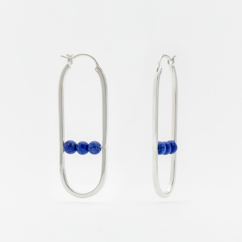 Boucles d'oreille Louane bleu foncé