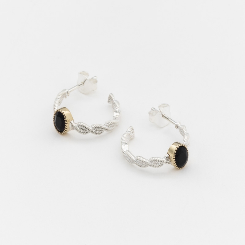 Boucles d'oreille Judsin noir