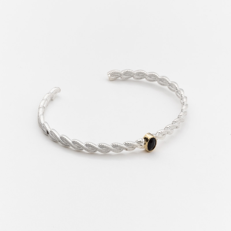 Bracelet Melo ovale noir